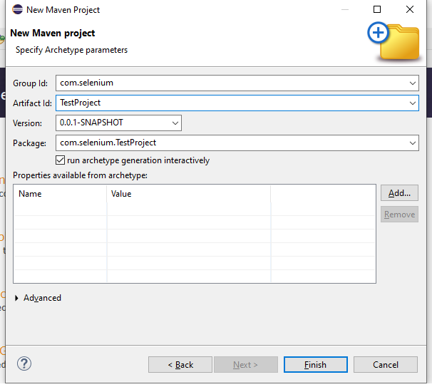 Create new maven project